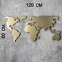 Wallity World Map Silhouette - Gold